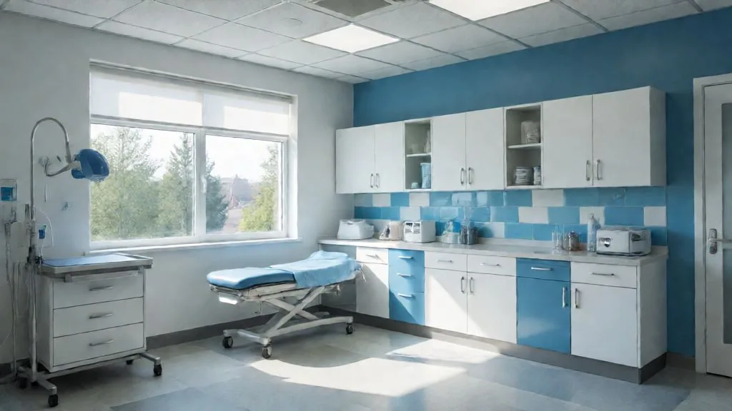 Newly renovated clinic room, cleaned and ready to open
